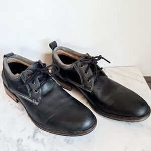 Steve Madden, Men's Gray Cherp Derby Leather Oxford Dress Shoes, Size 9 D